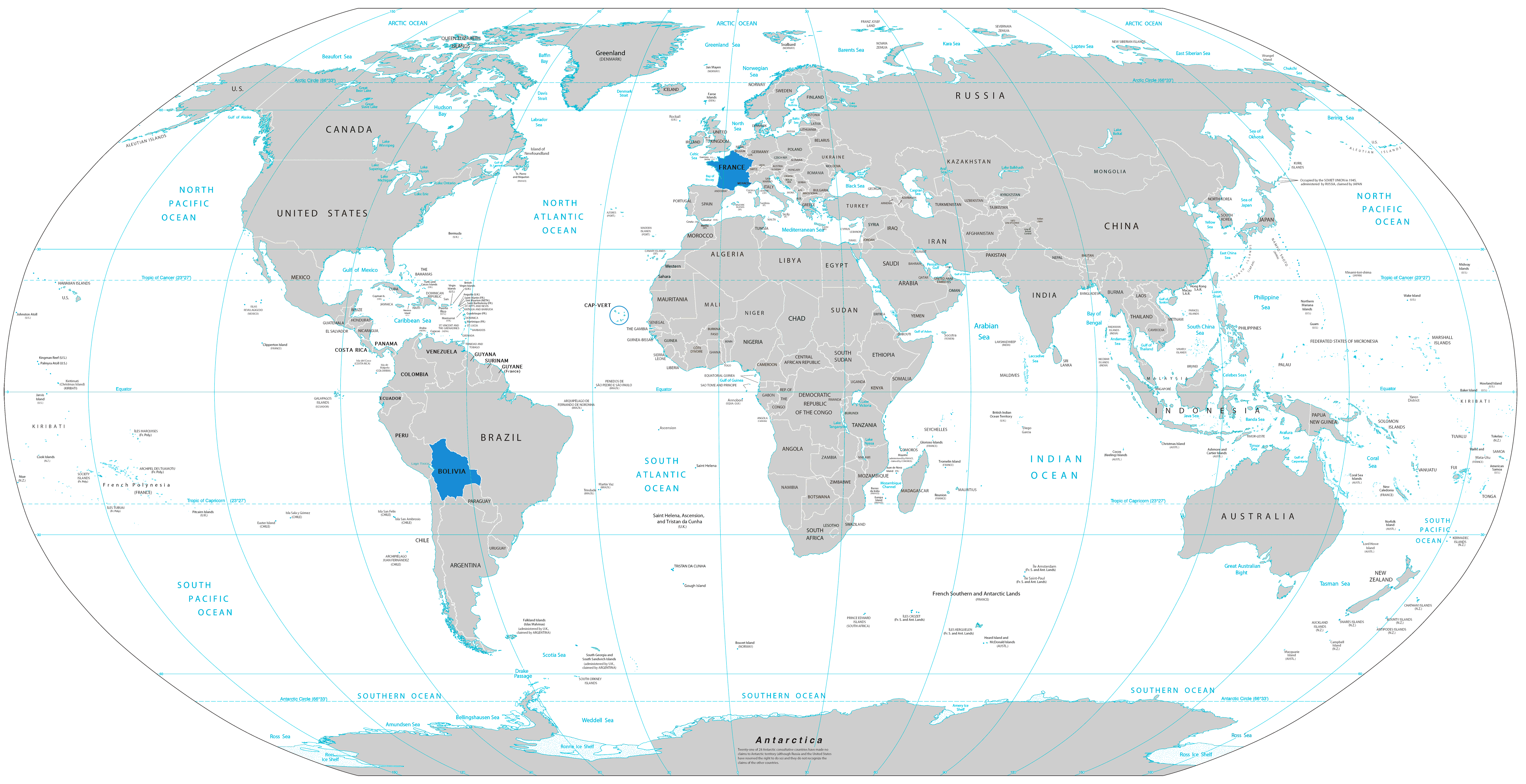  Carte Bolivie dans le Monde 