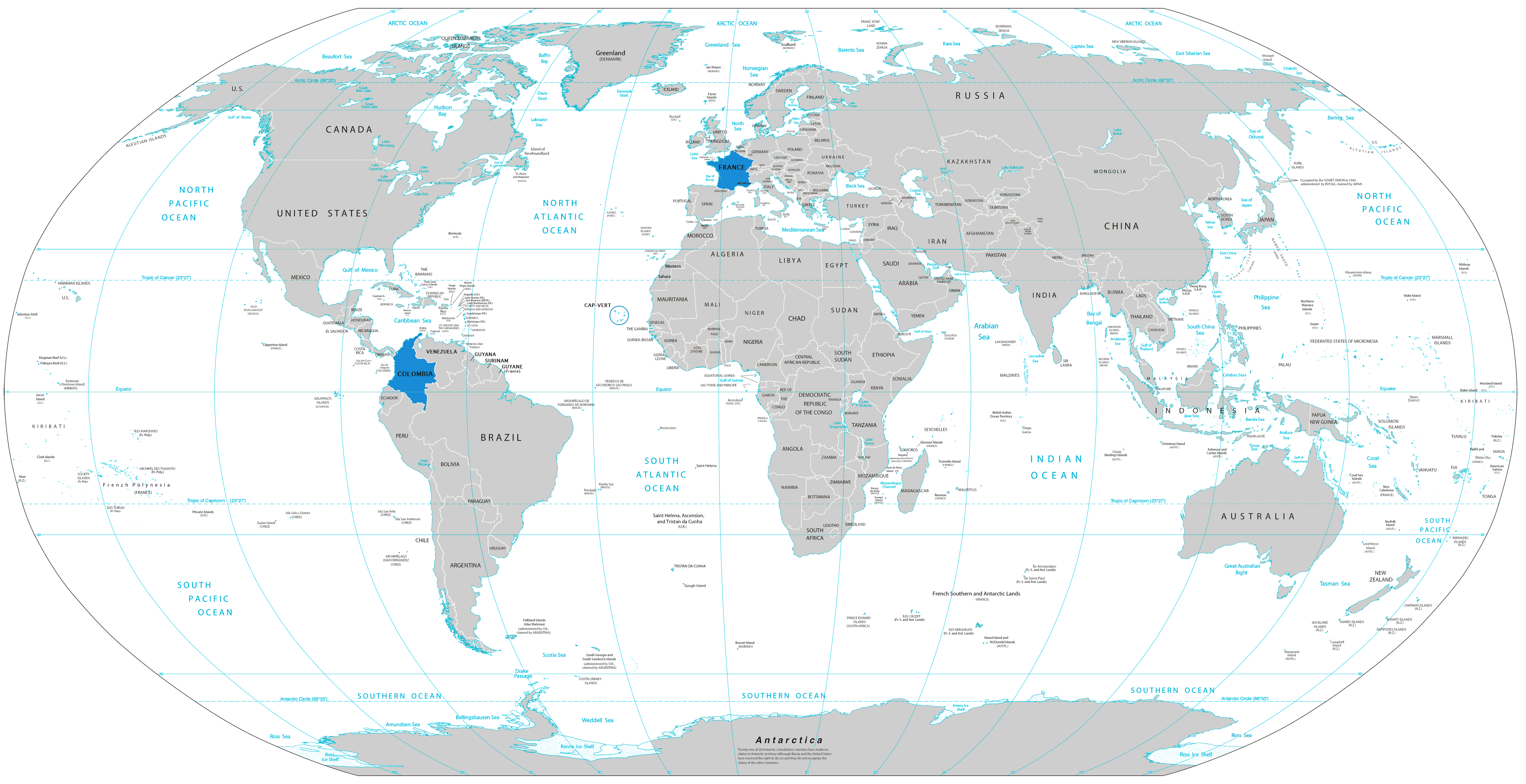  Carte Colombie dans le Monde 
