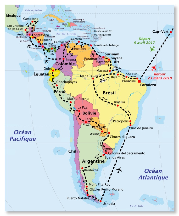 ... plus de 25 000 kilomètres terrestres en Amérique Latine !