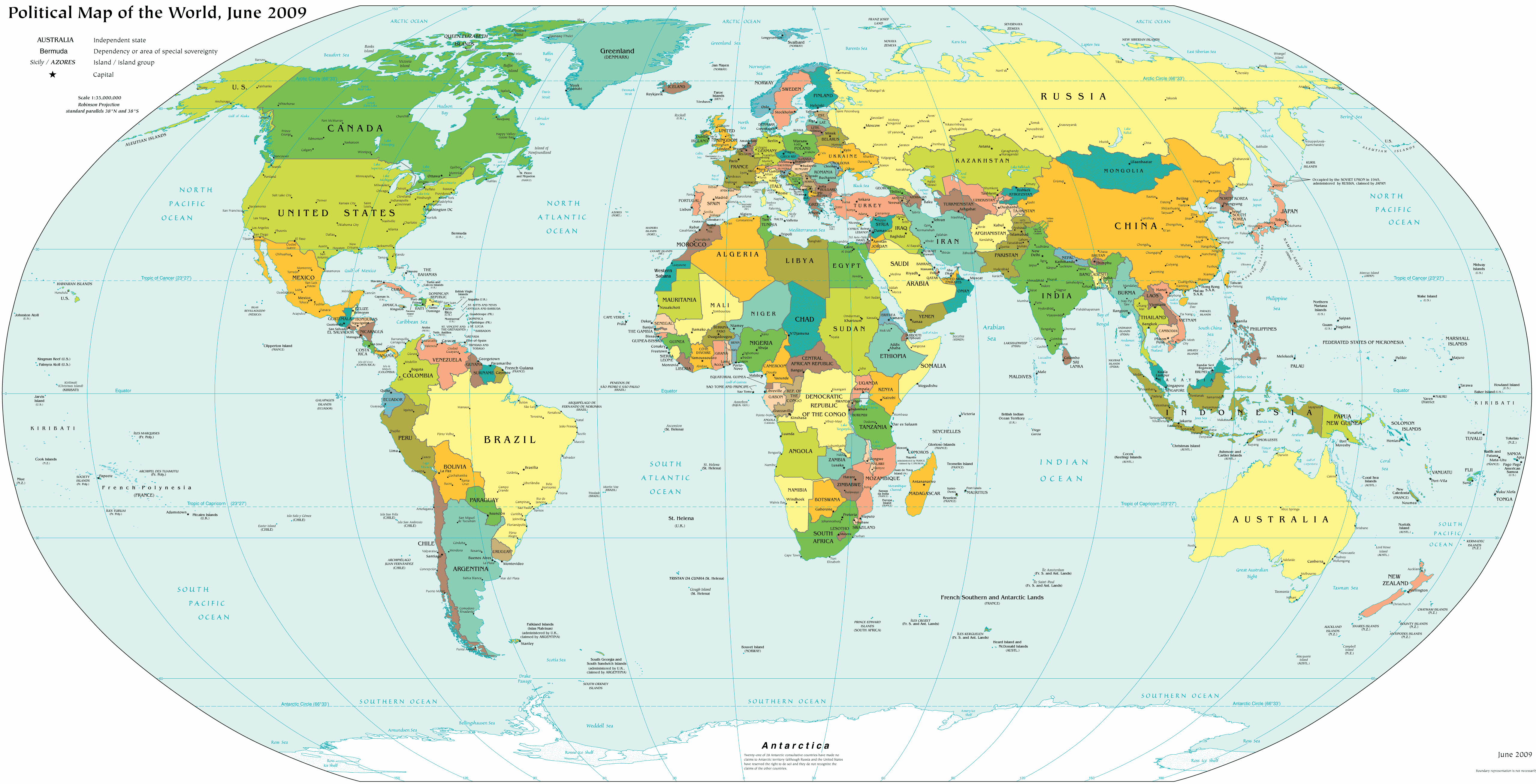  Carte du Monde détaillée 